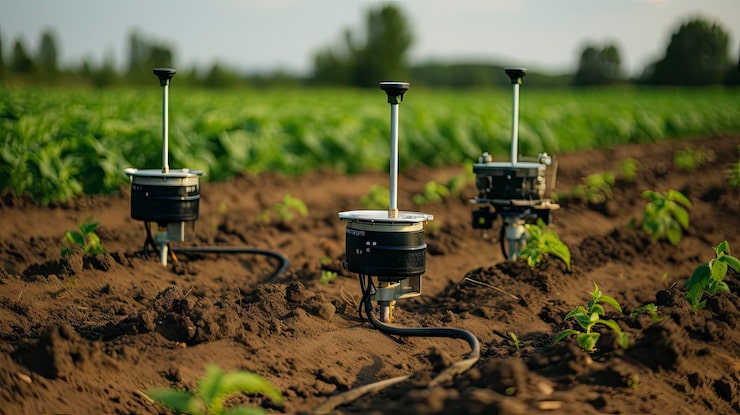 Farmer in Kerala using 5G-connected Edge computing sensors to monitor soil moisture and save water.